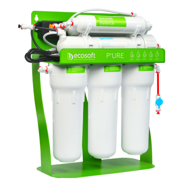 Filtr do wody BWT Ecosoft Pure Balance - z pompą, na metalowym stojaku