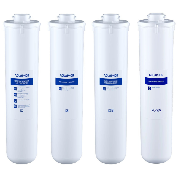 Filtr do wody Zestaw wkładów do Aquaphor Morion - wkłady K2, K5, K7M, RO50S