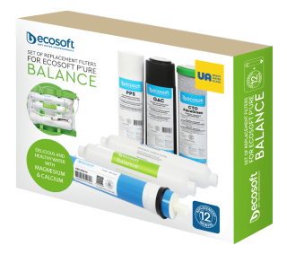 Zestaw wkładów Ecosoft PURE Balance - filtry na pełny serwis z membraną